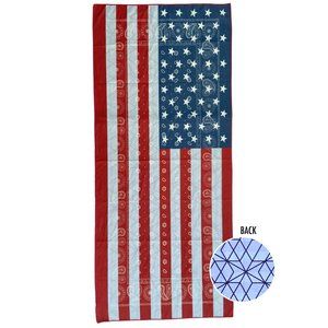 Oversized 72*35 Red USA Flag Paisley Beach Towel